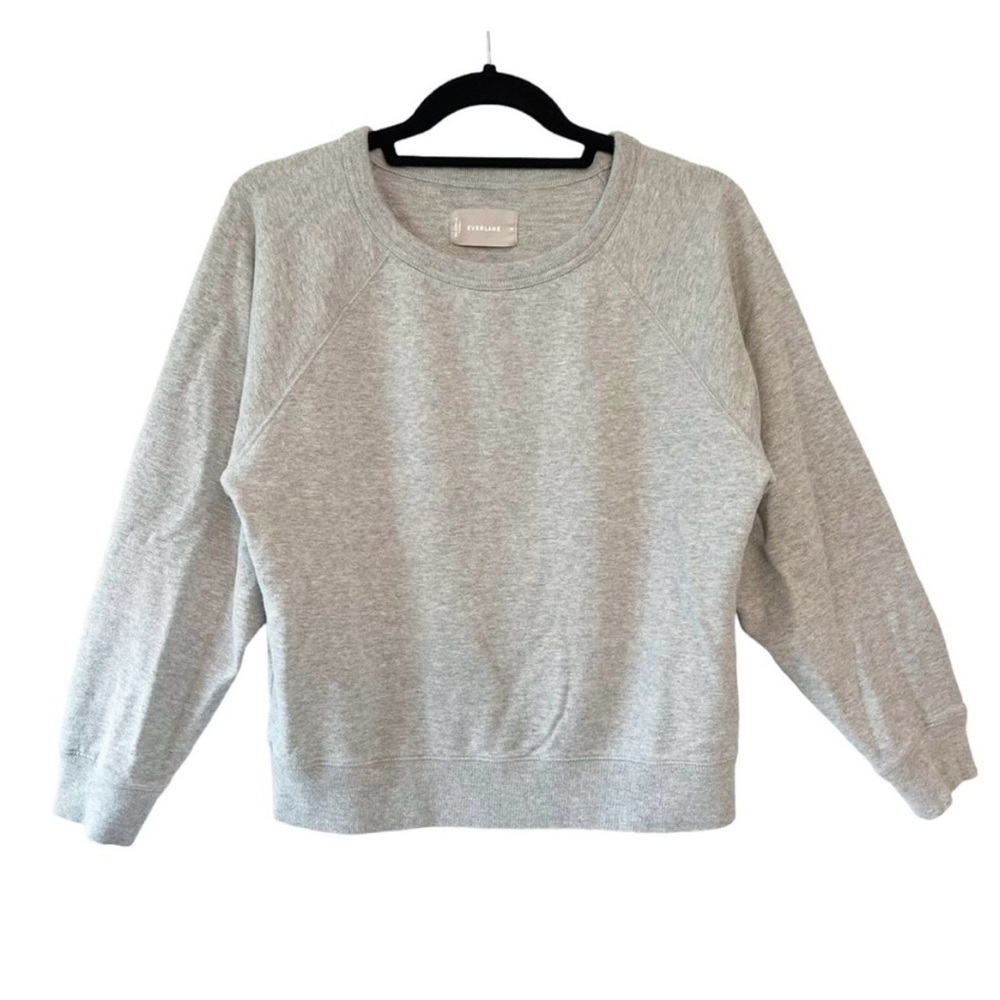 Everlane French Cotton, Terry Scoop Neck Sweatshirt Grey M